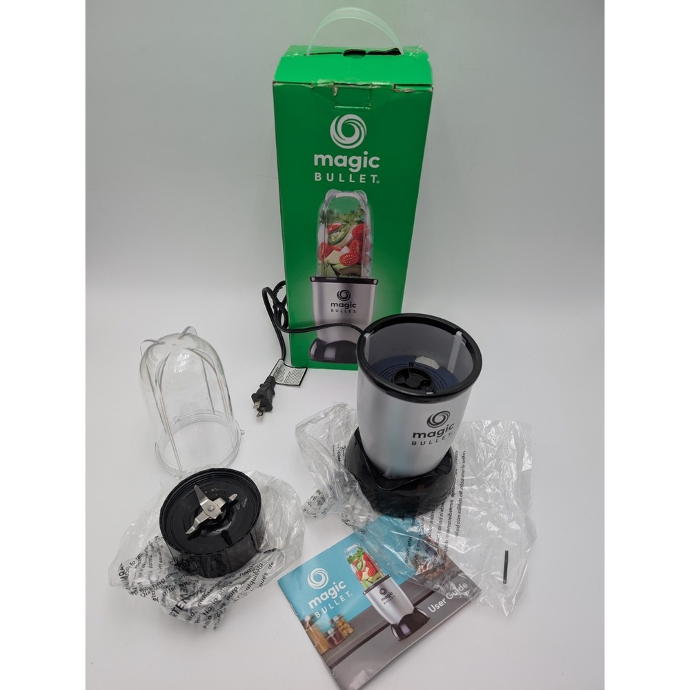 Magic Bullet Blender MB1001B motor Base w/ Cup Silver Tested